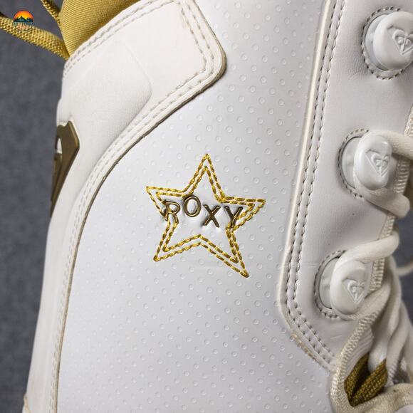 Roxy Snowboard Boots White Gold Track Lace Model Retro Style Women's Size 8.5 - Picture 11 of 16